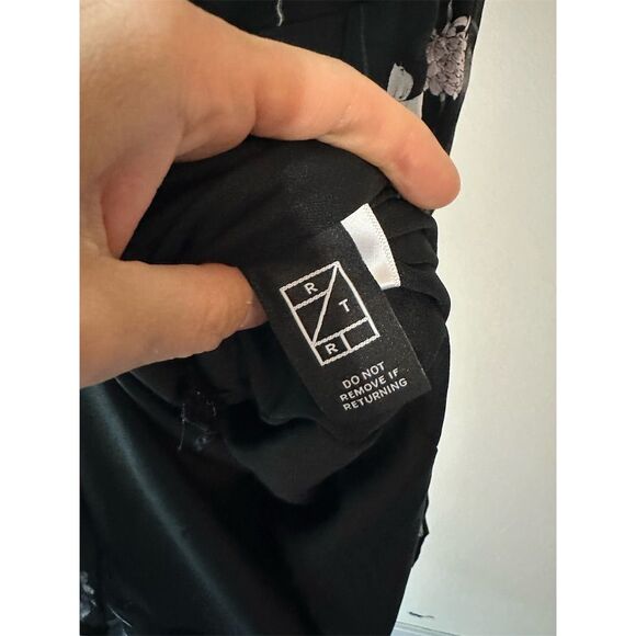 1137. Katie May Nami Gown Women's Strapless Floral Midi Dress Black Size S - Picture 4 of 9